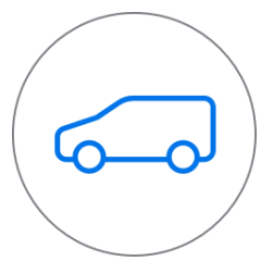 Піктограма автомобіля синього кольору