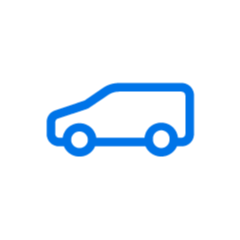 Піктограма автомобіля синього кольору